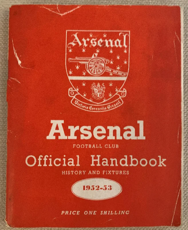 1952/53 - ARSENAL OFFICIAL HANDBOOK SEASON 1952/53