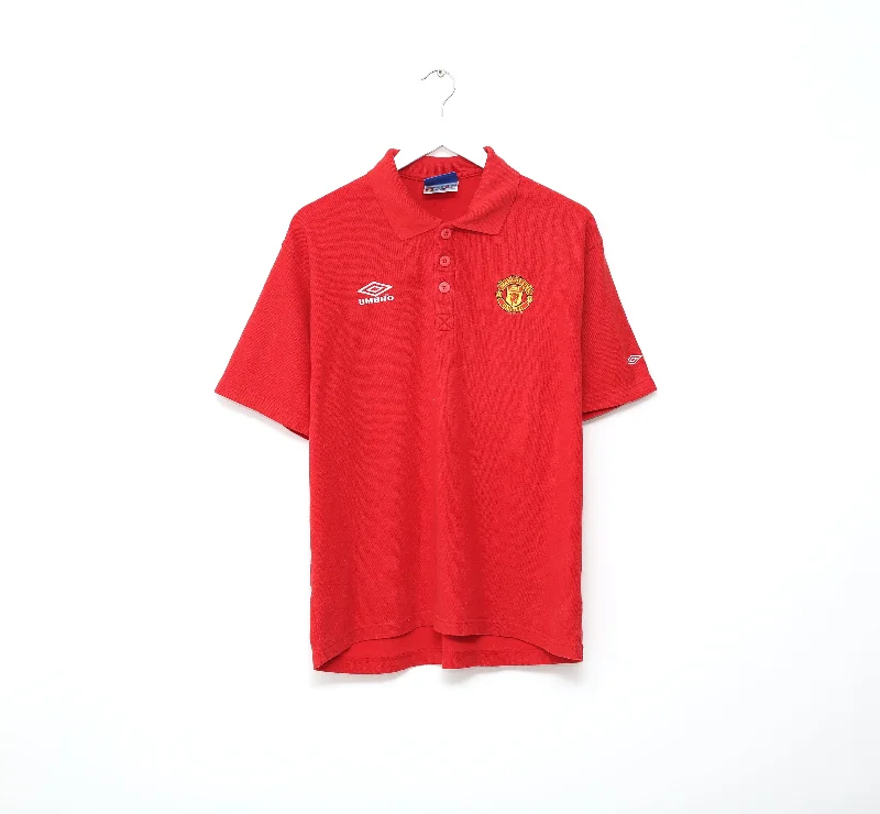 1998/99 Manchester United Vintage Umbro Football Polo Shirt (XL)