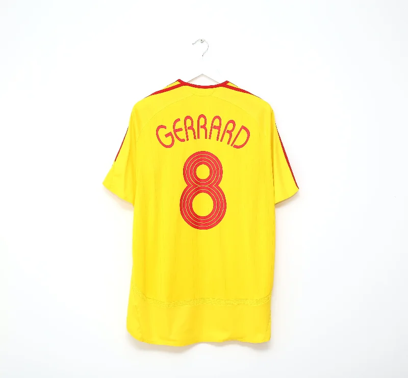 2006/07 GERRARD #8 Liverpool Vintage adidas Away Football Shirt Jersey (XL)