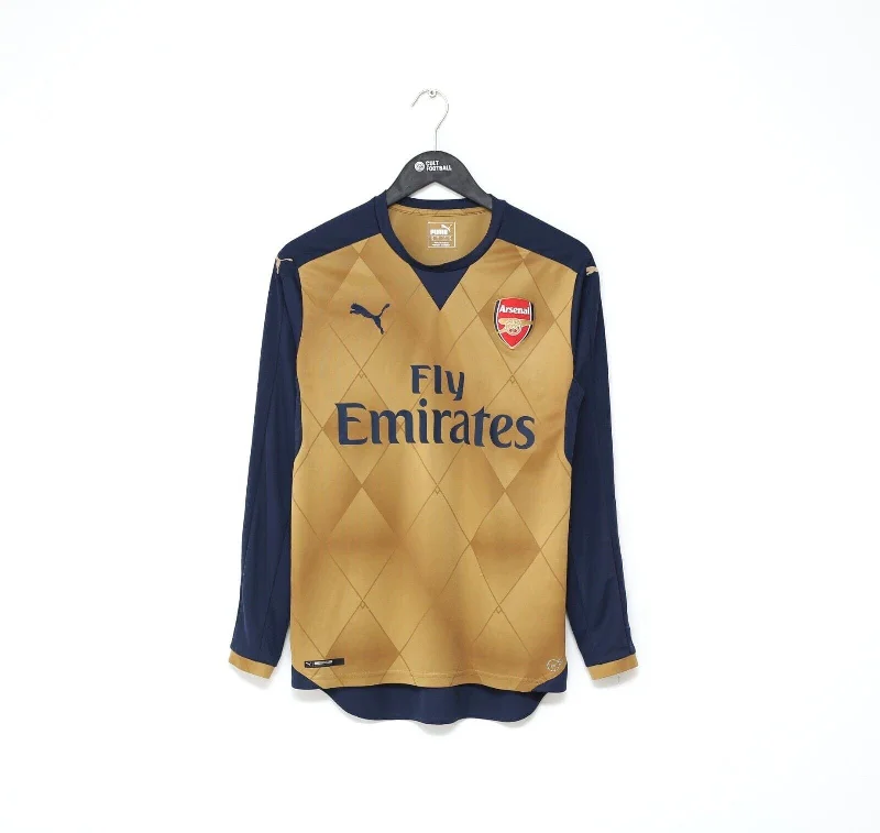 2015/16 ARSENAL Vintage PUMA Away Long Sleeve Football Shirt (S)