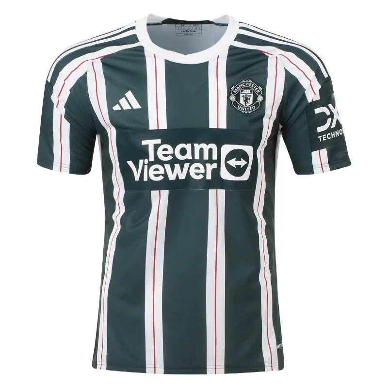 adidas Manchester United Away Jersey 23/24 (Green Night/Core White)