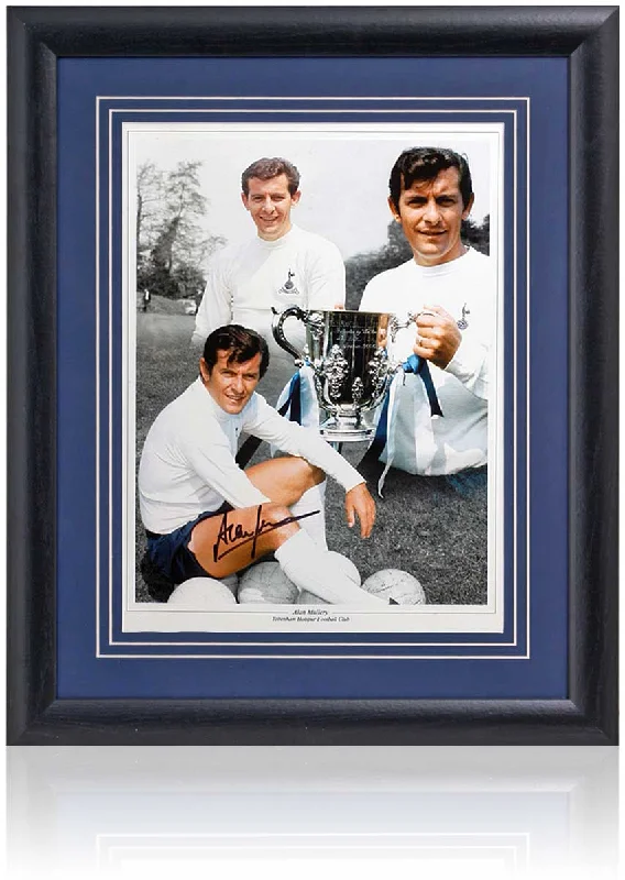 Alan Mullery Hand Signed Tottenham Hotspur 16x12'' Montage AFTAL COA