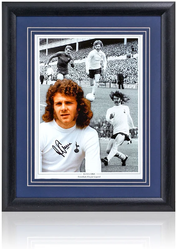 Alfie Conn Tottenham Hotspur Legend Hand Signed 16x12'' Montage COA