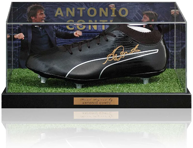 Antonio Conte Tottenham Hotspur Hand Signed Football Boot Presentation AFTAL COA