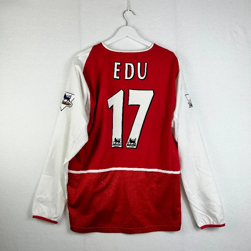 Arsenal 2003/2004 Match Worn Home Shirt - Edu 17