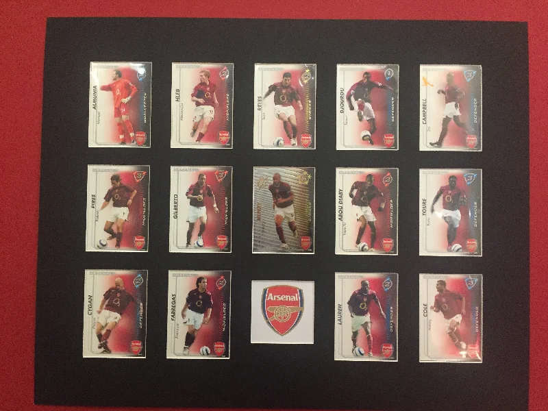 ARSENAL FOTBALLKORTMONTASJE FRA 2005/06 SESONGEN