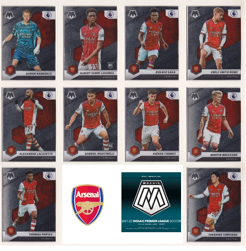 ARSENAL - PANINI MOSAIC PREMIER LEAGUE 2021/22 - KOMPLETT LAGSETT