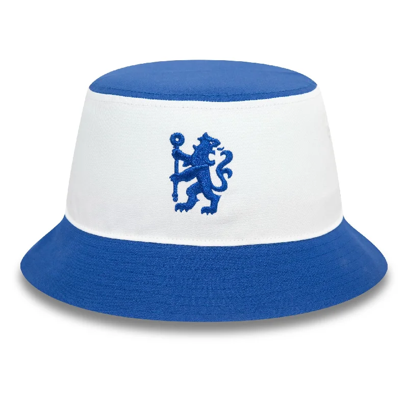 Chelsea FC Lion Crest Colour Block Blue Bucket Hat