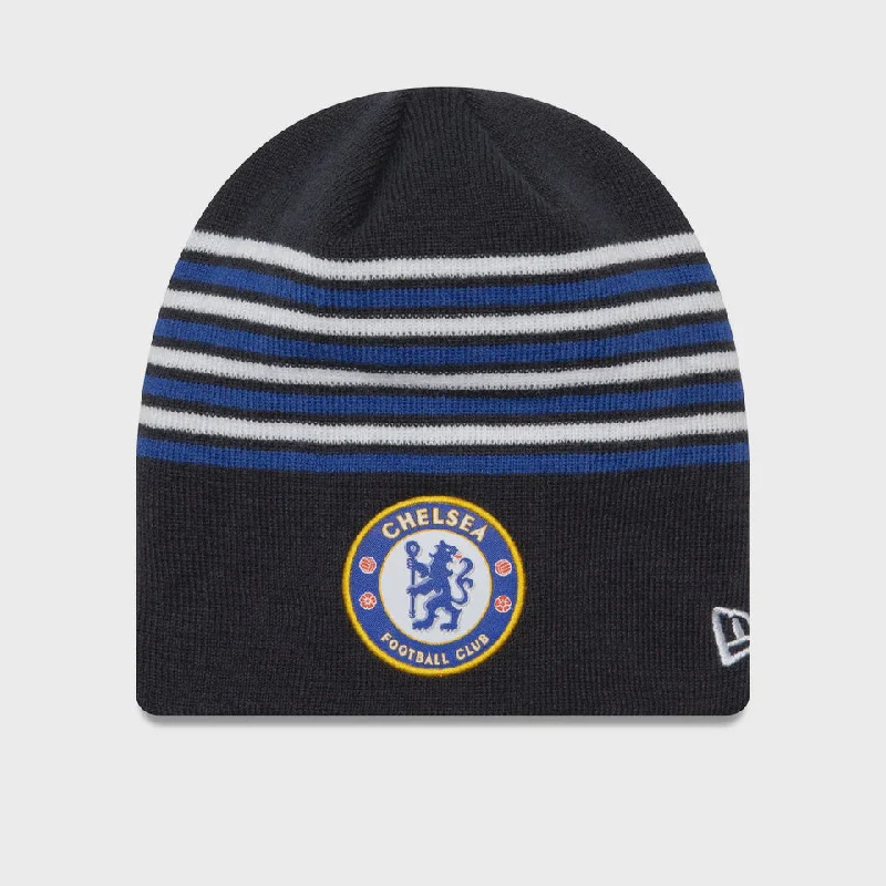 Chelsea FC New Era Skull Beanie- Blue Stripe