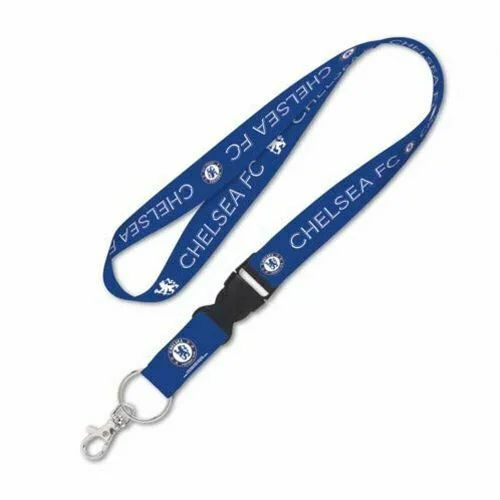 Chelsea FC WinCraft Sports Two Toned Blue White Buckle Keychain Lanyard