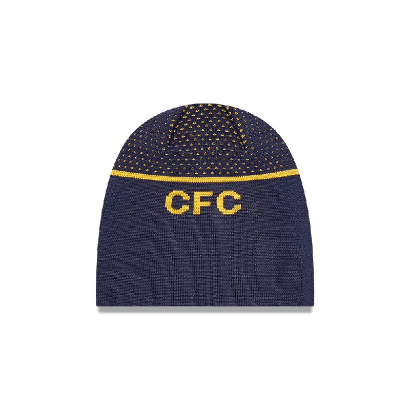 Chelsea New Era Skull Beanie- Navy/Gold