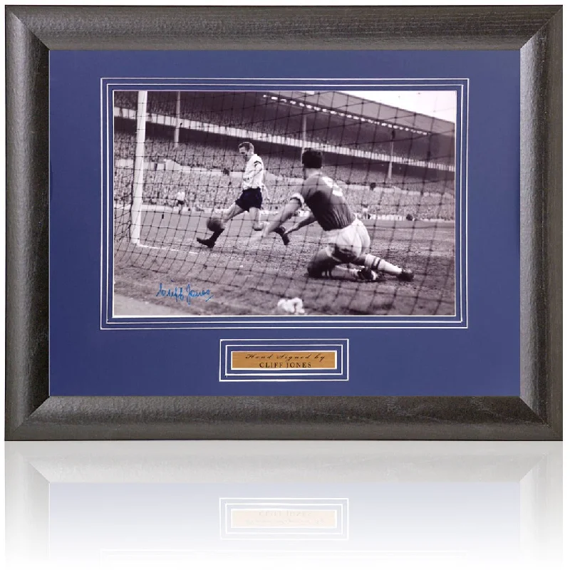 Cliff Jones Hand Signed Tottenham Hotspur 12x8'' Photograph AFTAL COA