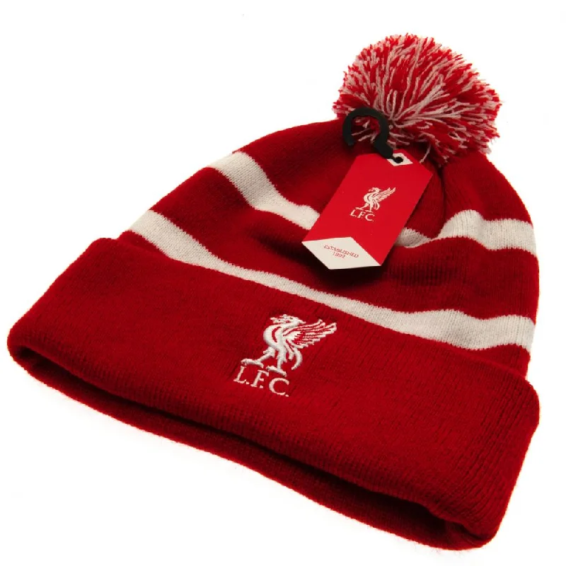 Liverpool FC Red / White  Striped Ski Hat