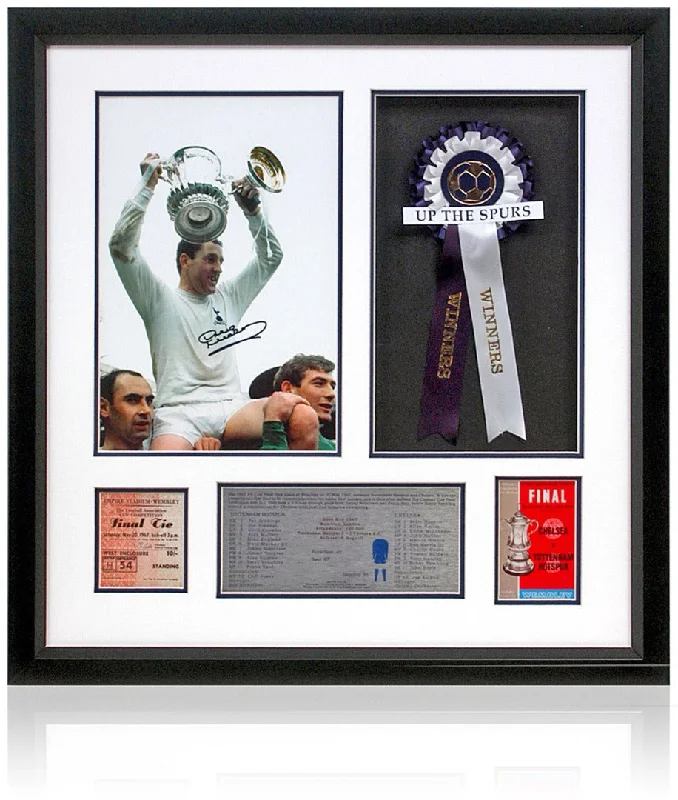 Dave Mackay Hand Signed Tottenham Hotspur 1967 FA Cup Presentation AFTAL COA