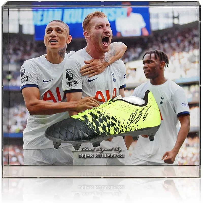 Dejan Kulusevski Tottenham Hotspur Hand Signed Football Boot Presentation COA