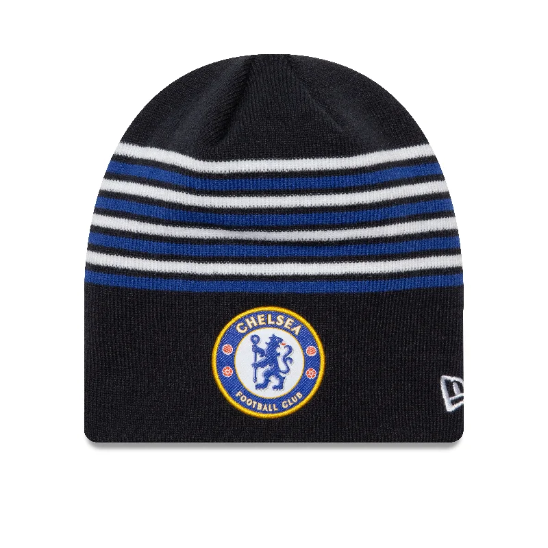 EPL Knit Hat Beanie Striped Skull Chelsea FC