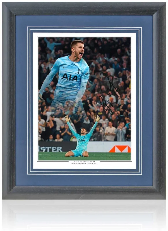 Guglielmo Vicario Tottenham Hotspur Hand Signed 16x12'' Montage COA