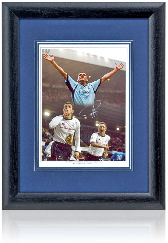 Gus Poyet Tottenham Hotspur Legend Hand Signed 12x8'' Montage COA