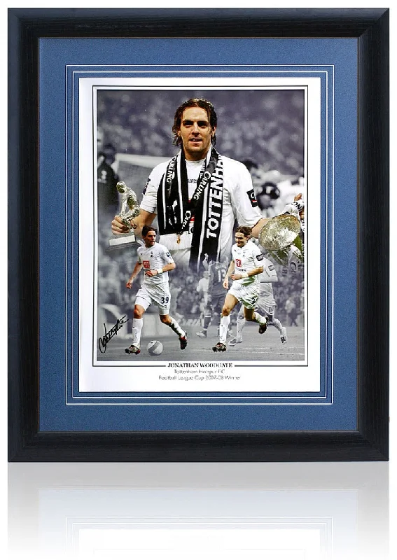 Jonathan Woodgate Tottenham Hotspur Legend Hand Signed 16x12'' Montage COA