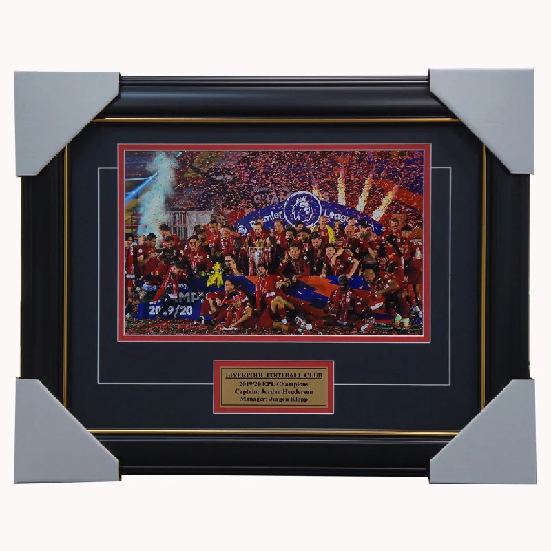 Liverpool 2019/20 Epl Champions Photo Framed With Plaque - 4445