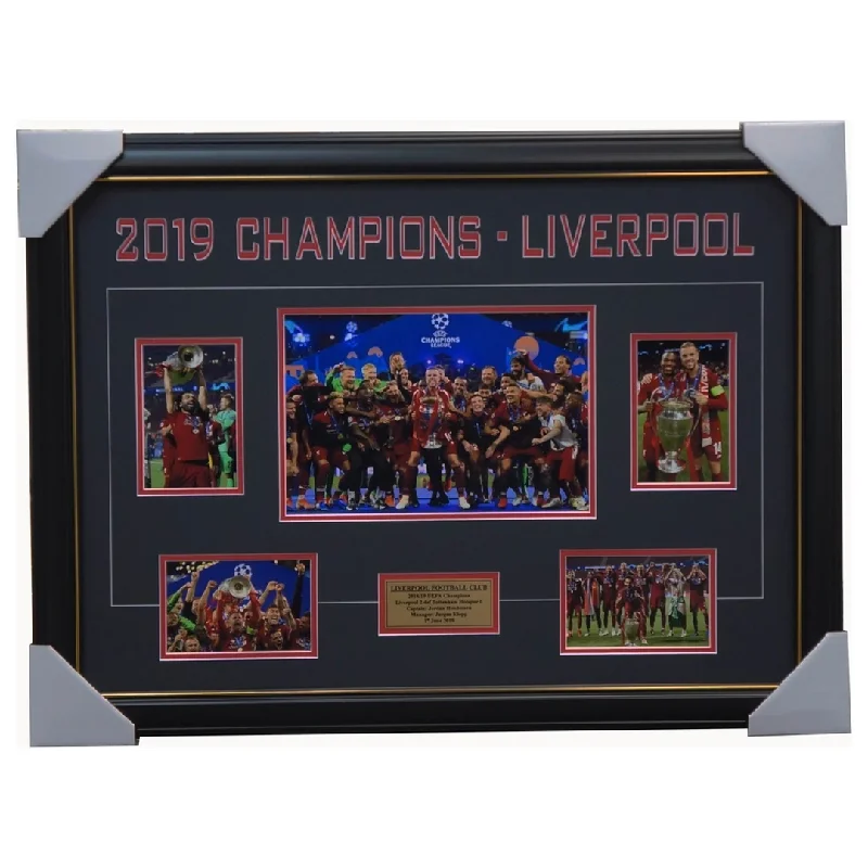 Liverpool 2019 Uefa Champions League Winners Photo Collage Framed Salah Henderson - 3700