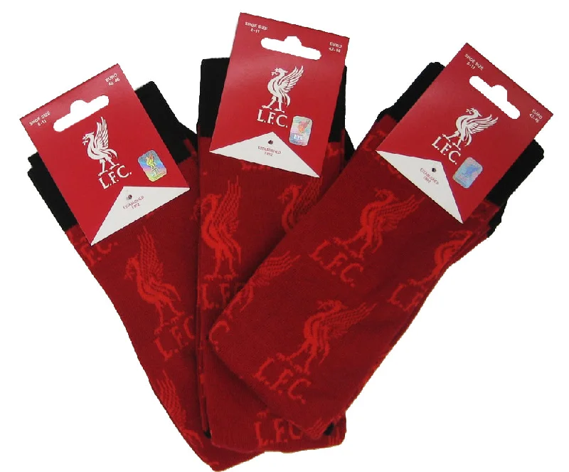 Liverpool FC 3 Pack All Over Print Socks 8-11