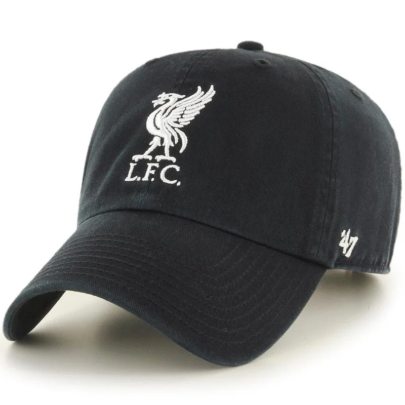 Liverpool FC Black Clean Up Strapback Cap Football Soccer by 47