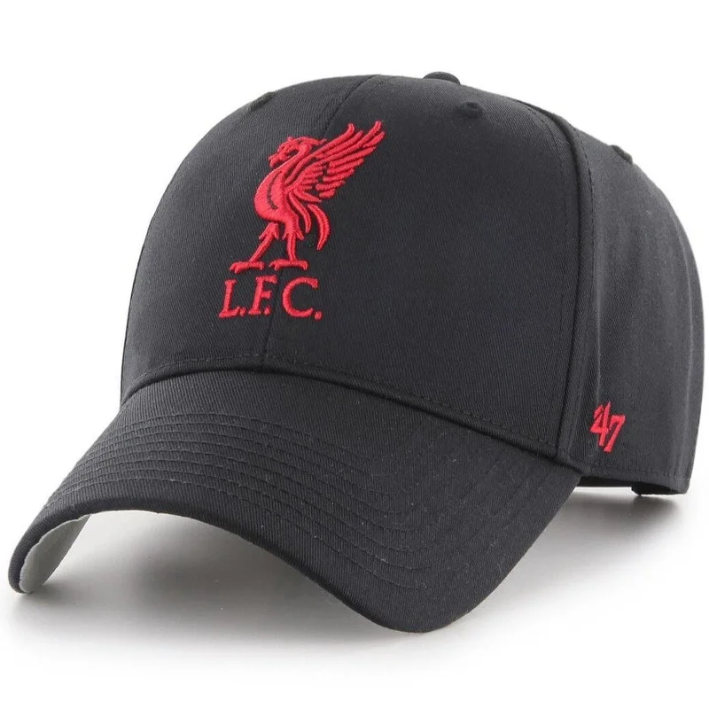 Liverpool FC Black Raised Basic MVP Football Cap Soccer by 47