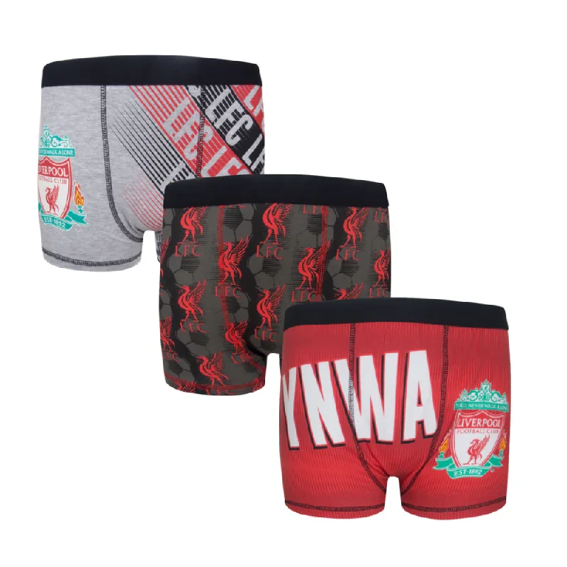 Official Liverpool FC Boxer Shorts Boys 3 Pack