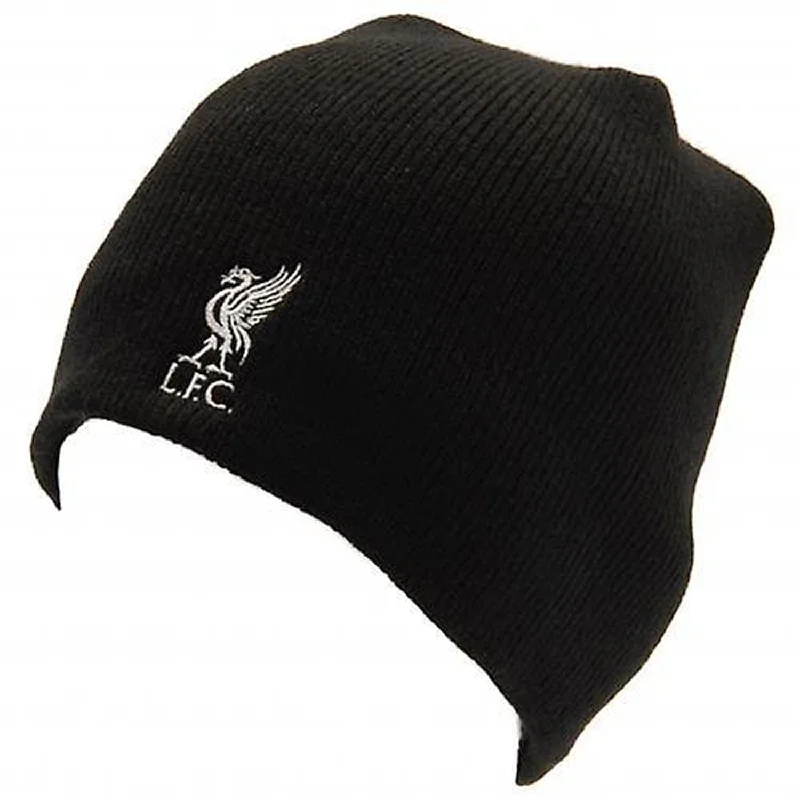 Liverpool FC Liverbird Knitted Football Beanie - O/S - Black