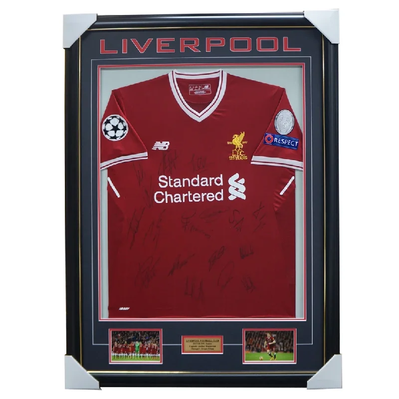 Liverpool Signed 2017/18 Team Jersey Framed Brand New + Coa Milner Sturridge - 3230