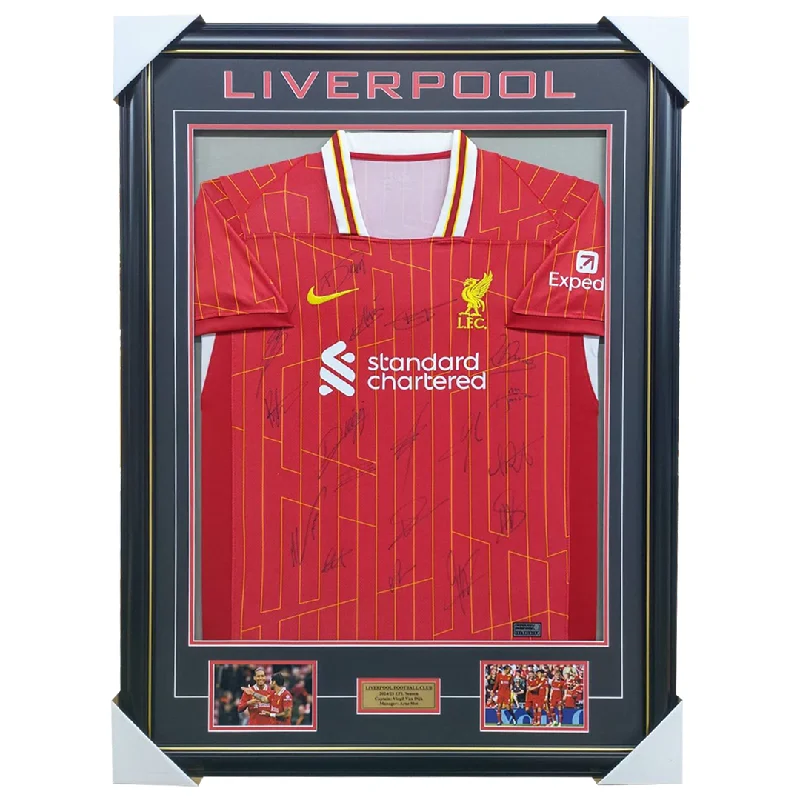 Liverpool Signed 2024/25 Team Signed Jersey Framed - 6051