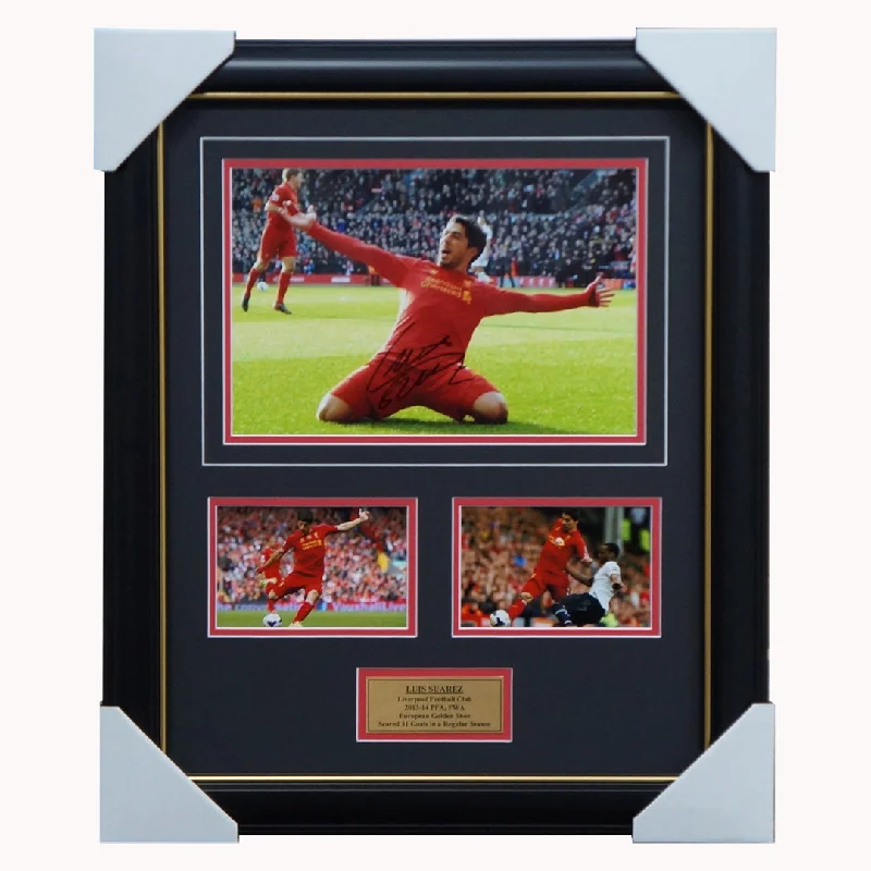 Luis Suarez Liverpool F.C. Signed Photo Collage Framed - 5891