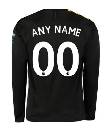 Manchester City Custom Long Sleeve 19/20 Away Jersey