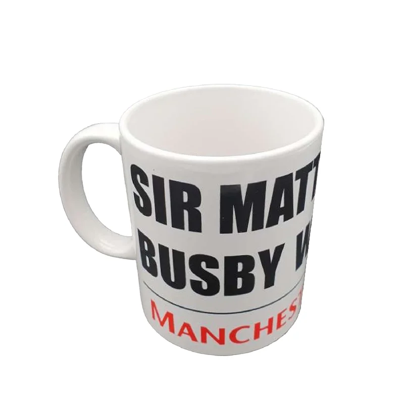 Manchester United FC White Street Sign Mug