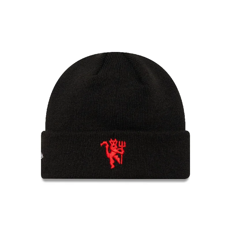 Manchester United FC Youth Always Red Black Cuff Knit Beanie Hat