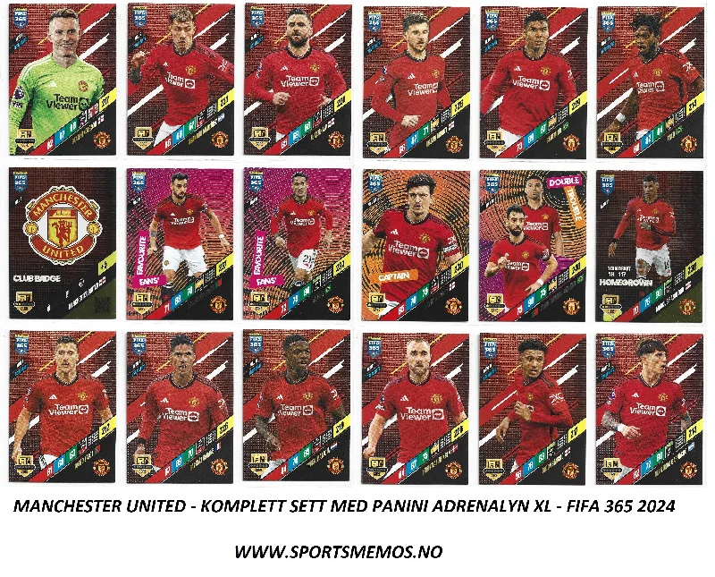 MANCHESTER UNITED - KOMPLETT SETT MED PANINI ADENALYN XL - FIFA 365 2024