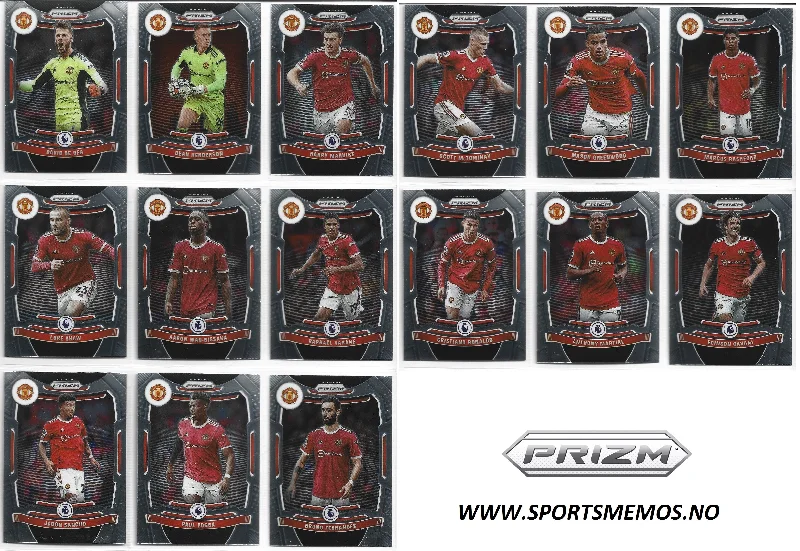 MANCHESTER UNITED - PANINI PRIZM PREMIER LEAGUE 2021/22 -  KOMPLETT SETT