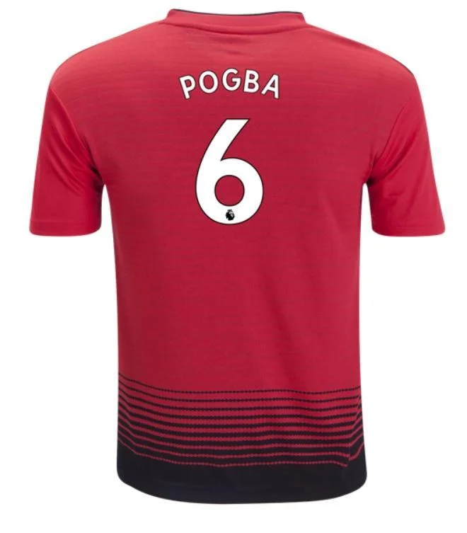 Manchester United Pogba Youth Home Jersey 18/19