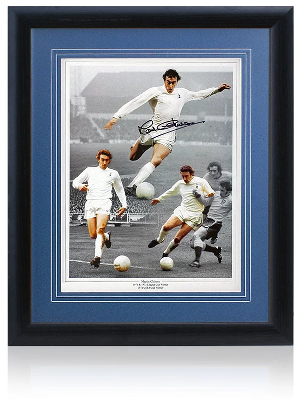 Martin Chivers Tottenham Hotspur Legend Hand Signed 16x12'' Montage COA