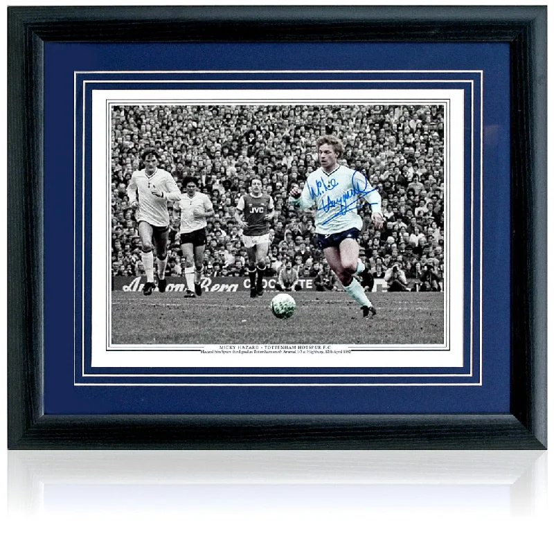 Micky Hazard Tottenham Hotspur Legend Hand Signed 16x12'' Montage COA