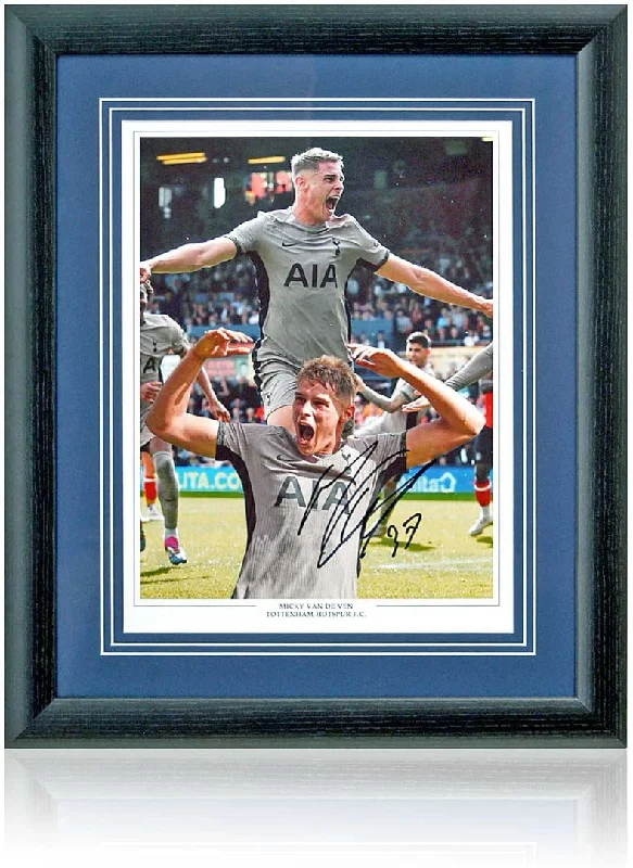 Micky van de Ven Tottenham Hotspur Hand Signed 16x12" Montage COA