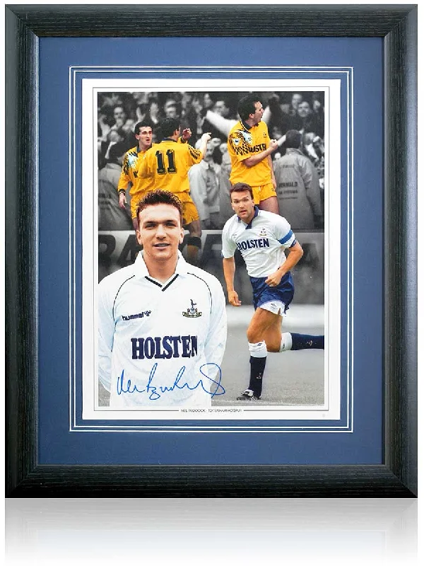 Neil Ruddock Tottenham Hotspur Legend Hand Signed 16x12'' Montage COA