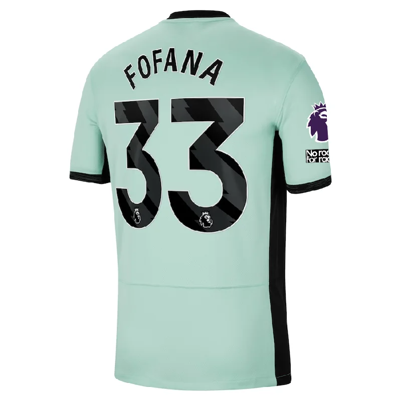 Nike Chelsea Fofana Third Jersey w/ EPL + No Room For Racism Patches 23/24 (Mint Foam/Black)