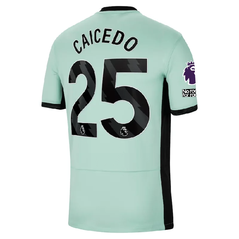 Nike Chelsea Moises Caicedo Third Jersey w/ EPL + No Room For Racism Patches 23/24 (Mint Foam/Black)