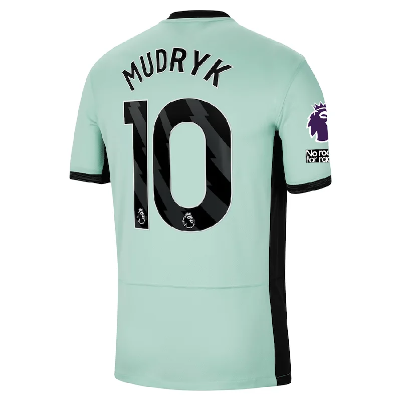 Nike Chelsea Mudryk Third Jersey w/ EPL + No Room For Racism Patches 23/24 (Mint Foam/Black)