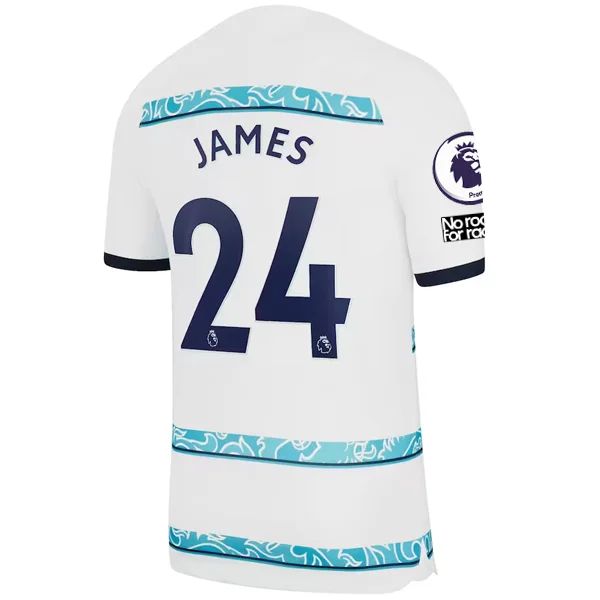 Nike Chelsea Reece James Away Jersey w/ EPL + Club World Cup Patches 22/23 (White/College Navy)