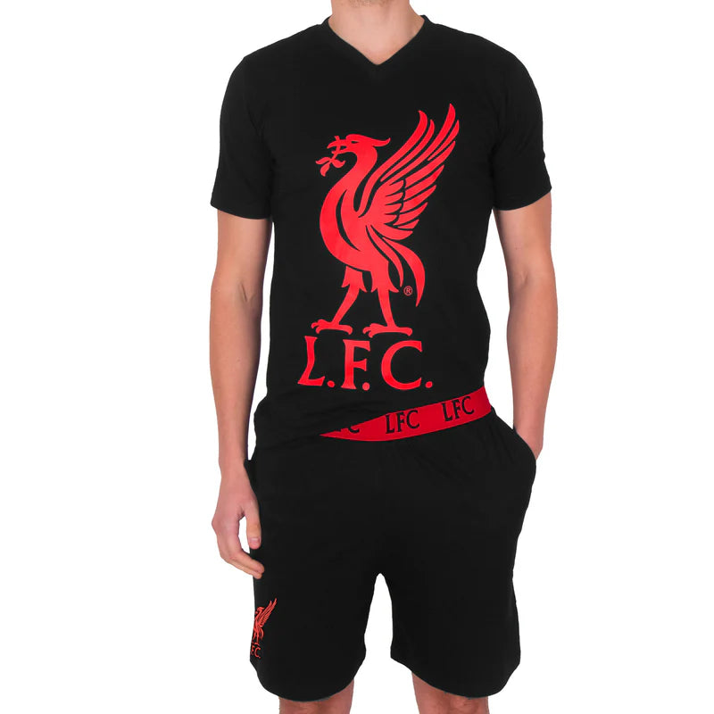 Official Liverpool FC Mens Shorts & Tee Pyjama Set