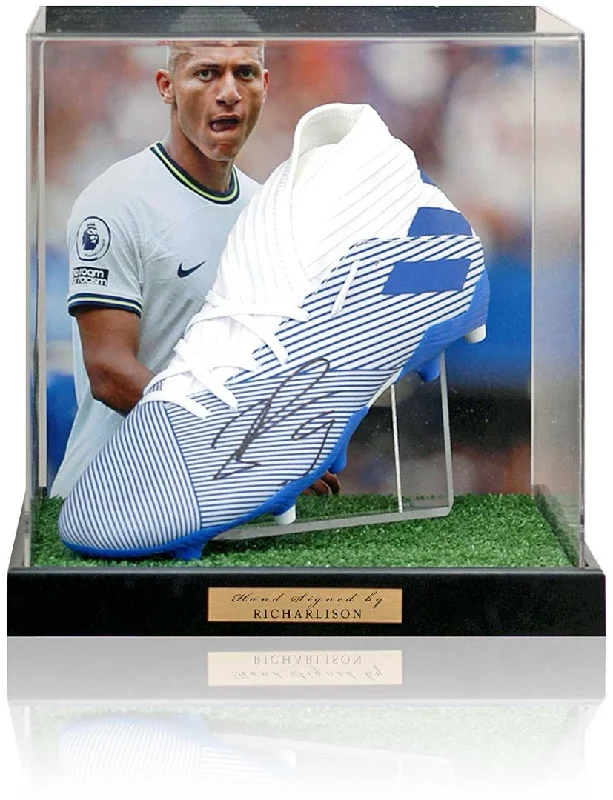 Richarlison Tottenham Hotspur Hand Signed Football Boot Presentation AFTAL COA