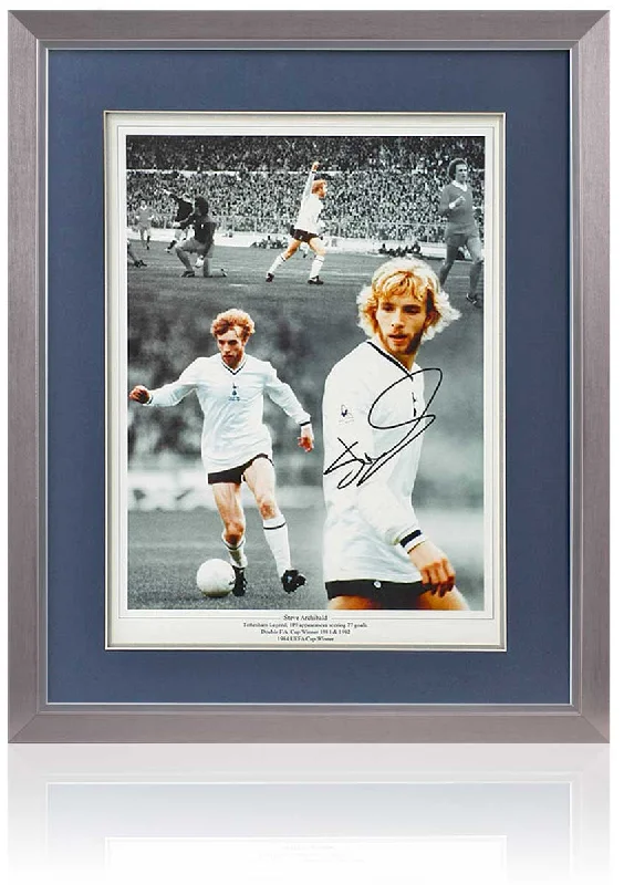 Steve Archibald Hand Signed Tottenham Hotspur 16x12'' Montage AFTAL COA